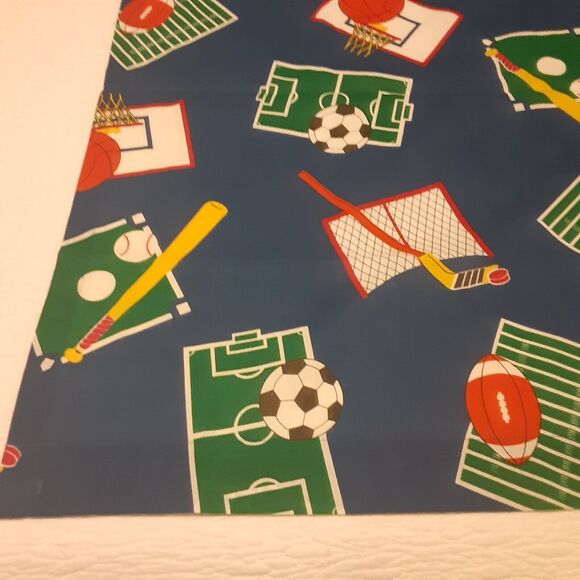 Vintage Whisper Mills Sports Graphic Curtains X3 Athletic Versatile - Picture 3 of 8